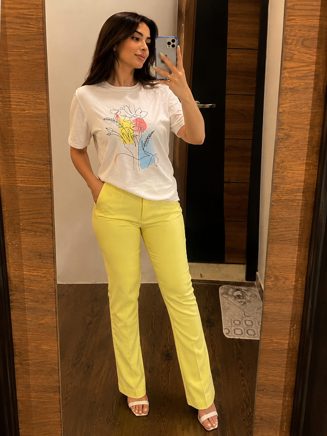 Floral Line Art T-Shirt