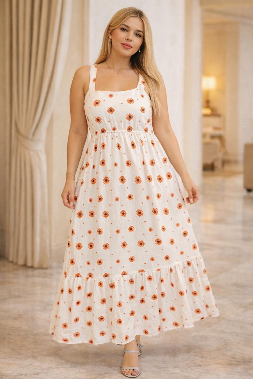 Sunflower Floral Maxi Dress