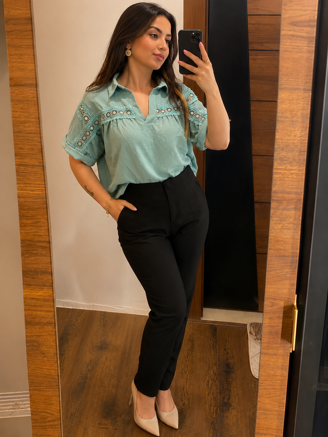 Lace Panel Blouse