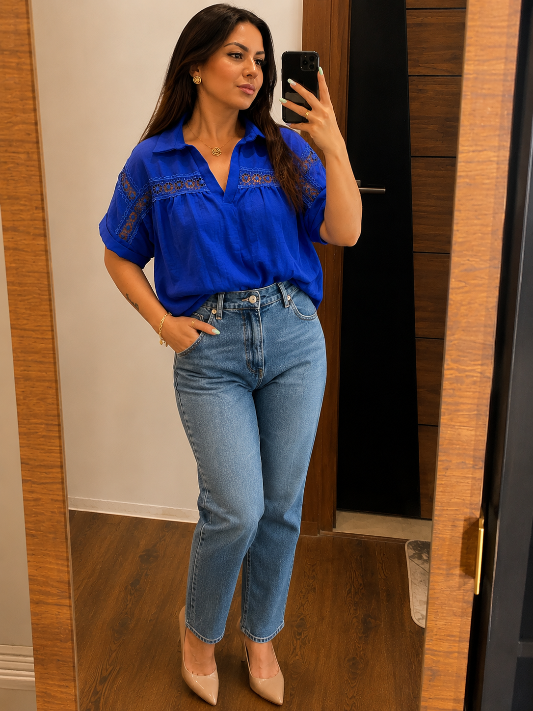 Lace Panel Blouse