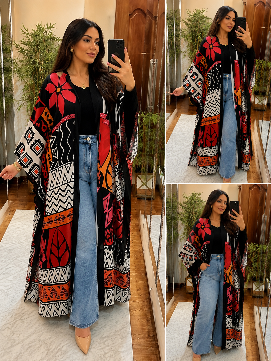 Tribal Print Kimono Cardigan – Free Size