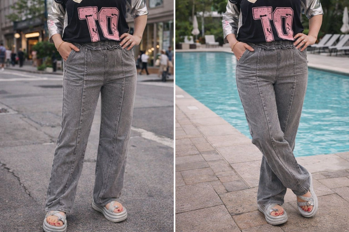 Casual Cotton Wide-Leg Pants