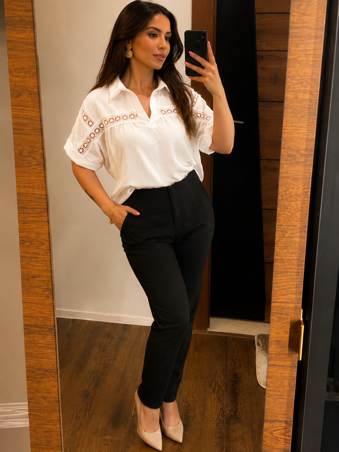 Lace Panel Blouse