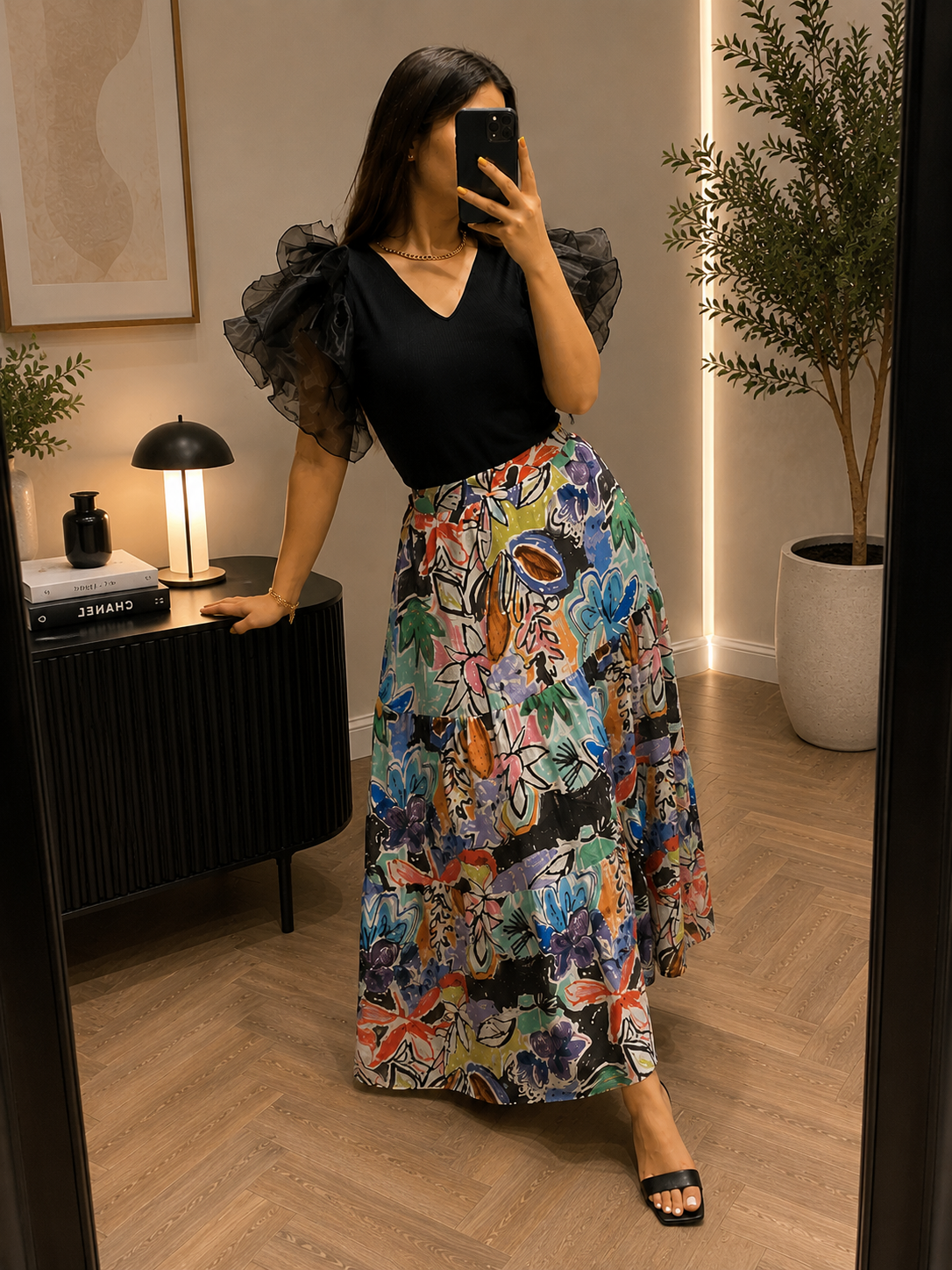 Floral Print Skirt