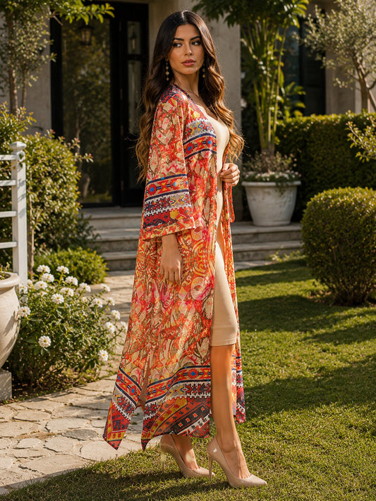 Boho Print Kimono Cardigan