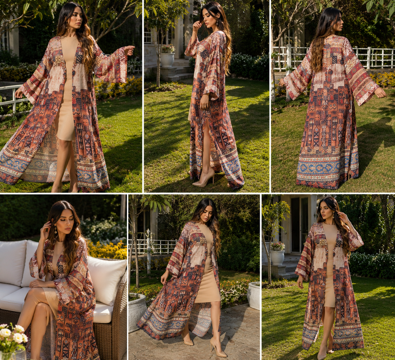 Tribal Print Kimono Cardigan