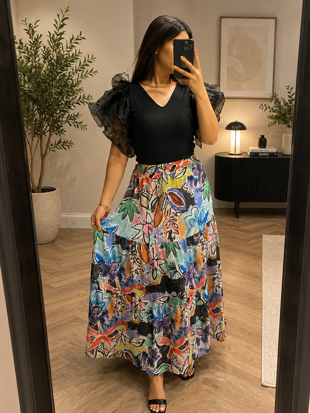 Floral Print Skirt