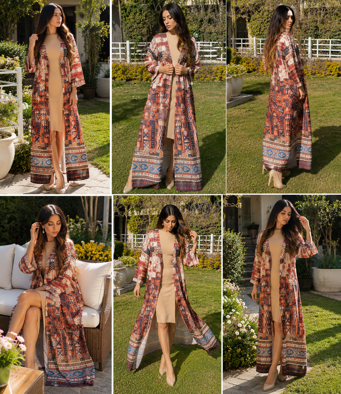 Tribal Print Kimono Cardigan