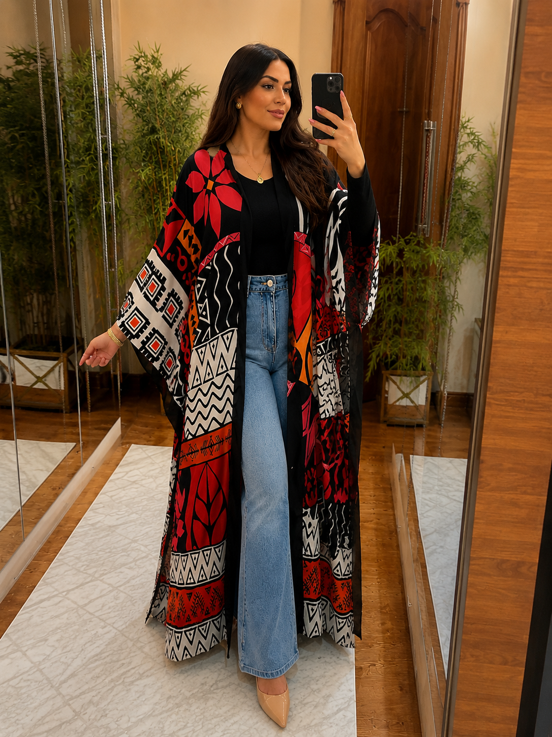 Tribal Print Kimono Cardigan – Free Size