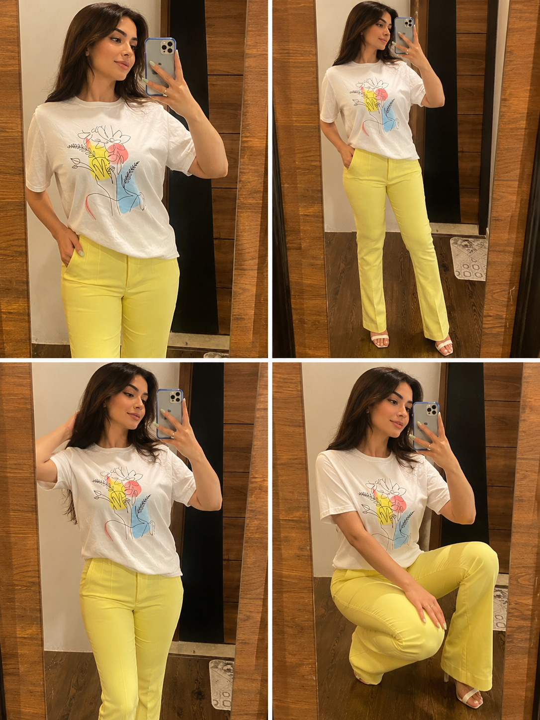 Floral Line Art T-Shirt