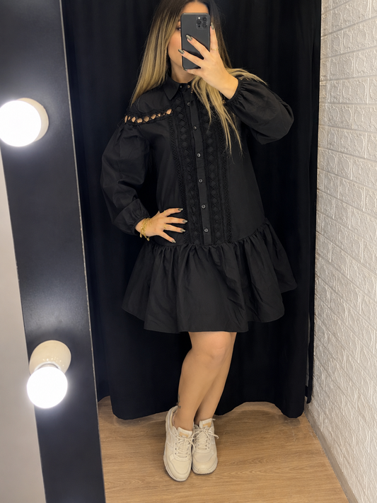 Black Turkish Shirt Dress
