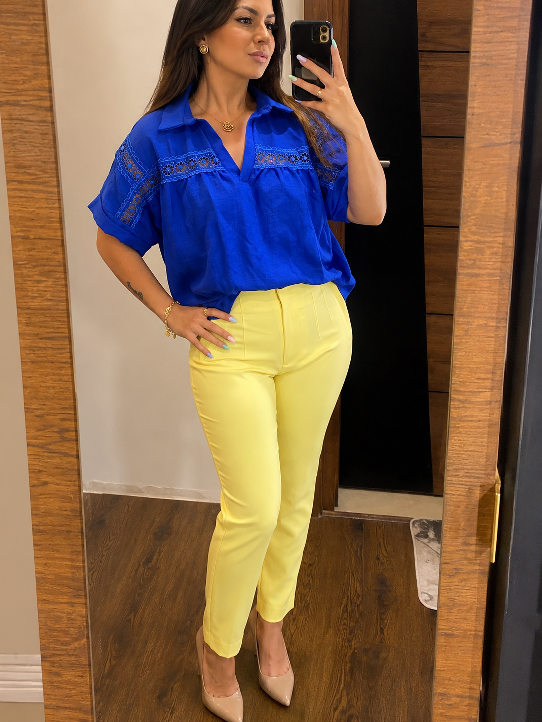 Lace Panel Blouse