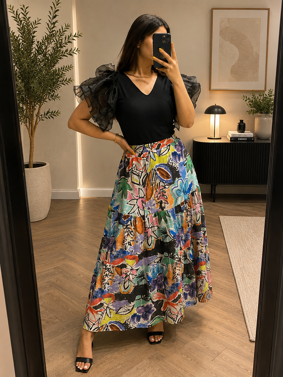 Floral Print Skirt